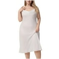 thumbnail image 2 of Taylonsss Womens Solid Color Satin Sleepwear Casual Sleeveless Long Nightgown with Built-in Bra Fashion Loungewear, 2 of 4