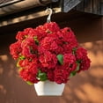 thumbnail image 5 of Armscye 12 Bundles Artificial Geranium Flowers for Outdoors, Geranium Silk Red Flower, Outdoor UV Resistant Garden Plants Faux Flowers for Home Kitchen Table Centerpieces Decor, 5 of 7
