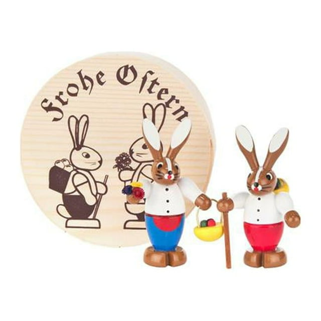 Alexander Taron 224-323B Dregeno Easter Ornament Chip Box Rabbit Couple