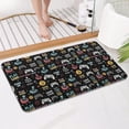 thumbnail image 4 of Colorful Games Symbol Black Pattern Bathroom Rugs Mat,Non Slip Microfiber Bathroom Rug,Rubber Backing,Soft Bathroom Mats for Bathroom Floor,Tub and Shower,17x30in(43x75cm), 4 of 5