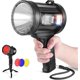 thumbnail image 1 of Rechargeable Spotlight Torch, 9000 Lumens Super Bright Flashlight, High Power Beam Hunting Spotlight, Portable Handheld Spotlight Flashlight For Hikin, 1 of 5