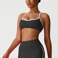 thumbnail image 5 of Xdegoge High Impact Sports Bras for Women Contrast Binding Wireless Workout Tops Racerback Padded Yoga Bras Supportive Athletic Bralettes for Running Fitness, 5 of 7