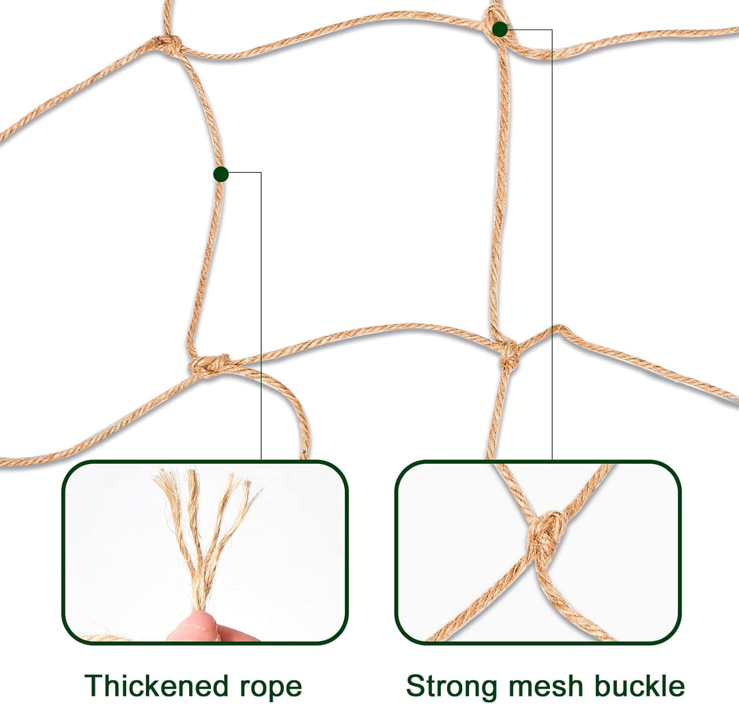 Plant Support Netting Yahome Jute Twine Trellis 5.6 x 8.2 ft Heavy Duty Garden Plant Trellis Netting for Climbing Plants Outdoor Indoor Grow Net for Cucumber Vine Tomatoes Peas Flower Fruits