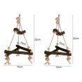 thumbnail image 5 of Parrot Hanging Swing Toy, Wood Triangular Shape Sturdy Stable Interaction Chewing Stand Frame Playstand for Parrots Parakeets Cockatiels Lovebirds Sun Conures Caique African Grey, 5 of 8