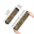 thumbnail image 4 of Fuzoiu Leopard Print Print Adult Socks, Crew Moisture-wicking Socks, Unisex Cushion Crew Socks,Casual Sports Ankle Socks, 4 of 7
