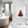 thumbnail image 4 of Ryvnso Christmas Trees with Red Hand Towels for Bathroom Cotton Face Towel Decorative 15.5x29.5 inch, 4 of 7