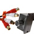 thumbnail image 1 of Car Stereo Amplifier Gain Level Bass Audio Volume Control Knob with 2 RCA Connector, 1 of 3