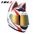 thumbnail image 3 of Envía 2 regalos Casco de motocross de cara completa aprobado por DOT Casco de motocicleta con orejas de gato para adultos Hombre Mujer, 3 of 5