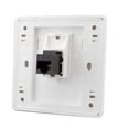 thumbnail image 1 of Prise Murale Réseau Double Canal Gigabit RJ45 LAN, Prise d'Alimentation Internet Droite avant, 86x86mm (LAN x 2), 1 of 5