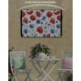 thumbnail image 3 of Blue Poppy Flower Outdoor TV Cover 48 to 50 Inch Weatherproof, Watercolor Red Independence Day 600D Oxford TV Covers with Waterproof Zipper, Outside Flat TV Screen Protector Size 48"W x 30"H x 4.5"D, 3 of 7