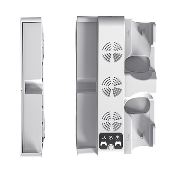 For PS5 Pro Slim Horizontal Cooling Stand with 3 Level Fan and Charger