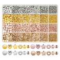 thumbnail image 2 of 1920 PCS Gold Spacer Beads Set, Assorted Round for Bracelet Jewelry Making(Gold, Silver, Rose Gold, Gold),1920 x beads(There are 24 grids with 80 pieces in each grid), 2 of 7