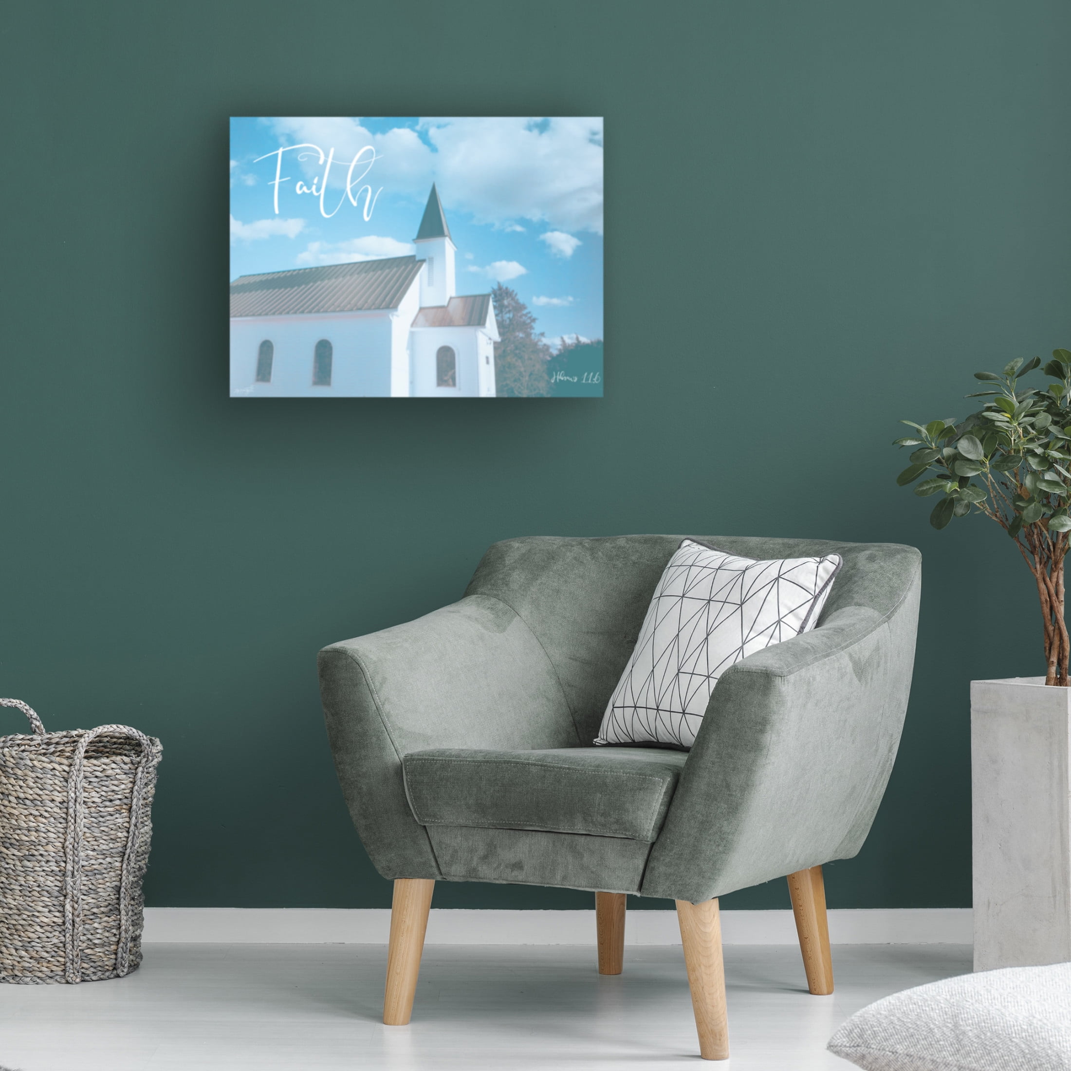 Canvas Wall Art - Life BeautifuLEE 'Church Faith 2' Wall Art for Living Room, Bedroom, or Office Décor by Trademark Fine Art - 32 x 24 Inches