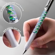 Crinkle Pen, Switch Pen, Crunchy Sensory Pen Geometric Crinkle Design Fidget Pen Metallic Geometric Morphing Ballpoint Pen Geometric Metal Shape Shifting Switch Pens