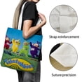 thumbnail image 3 of Teletubbies Bolso de tela con estampado de lienzo para mujer, bolsa de compras reutilizable y estética, con cremallera interior, regalo para mujer, 35 × 40 cm., 3 of 6