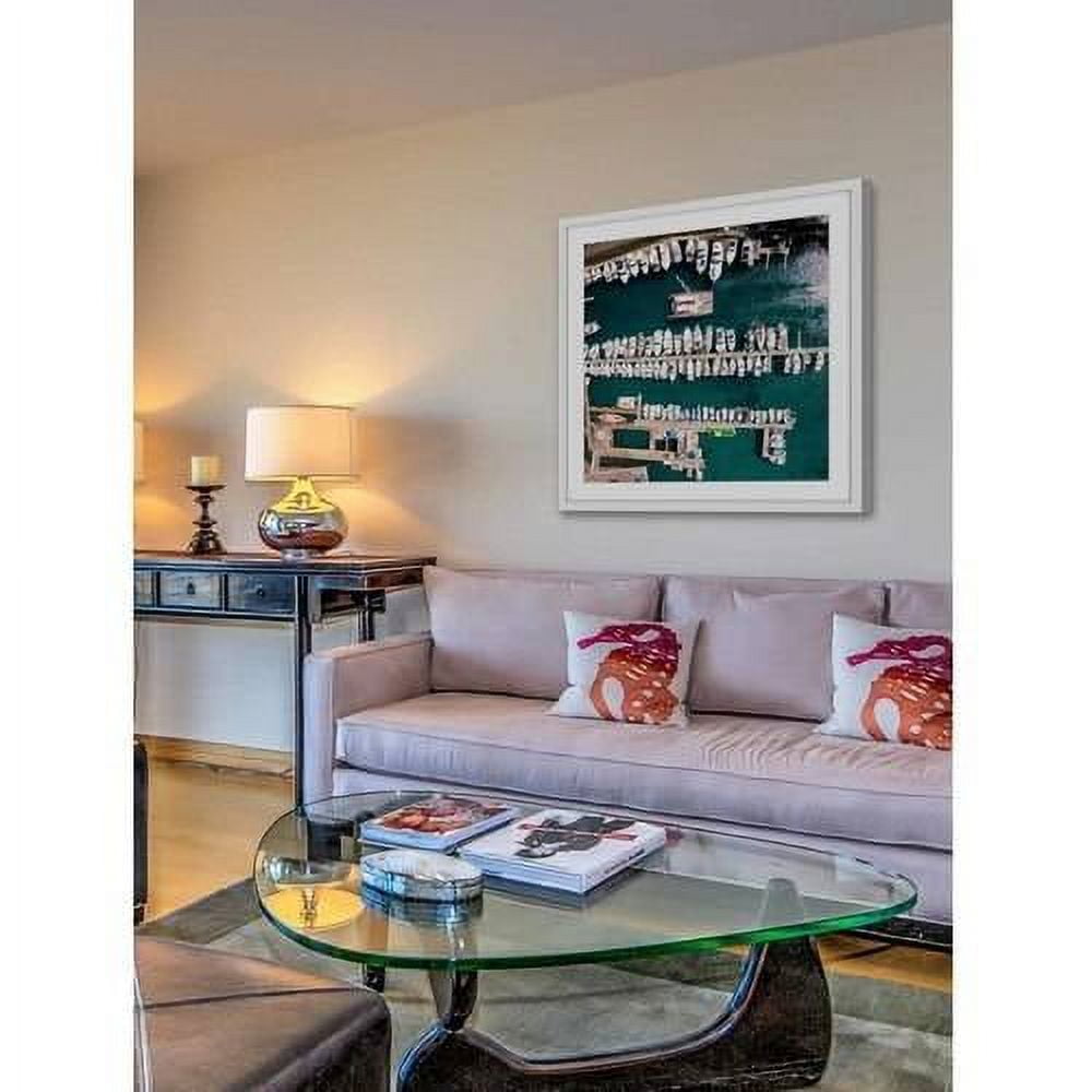 "All Boats Docked" Framed Painting Print