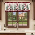 thumbnail image 6 of Christmas Gnomes Curtain Valances for Windows, Kitchen Valance Window Treatments Panel 2 Pack, Xmas Tree Snowflakes Winter Burlap Plaid Rod Pocket Short Curtains for Bathroom Bedroom 60 x 18 Inch, 6 of 8