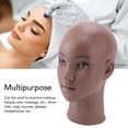 thumbnail image 4 of Female Bald Manikin Head, PVC Reusable Artificial Human Skin Stable Stand Bald Manikin Head Face Skin Friendly  for  Making, 4 of 8