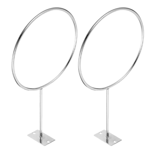 BESTYASH 2Ud Soporte De Pared Para Balones Deportivos Baloncesto Con Acabado Plateado Resistente