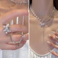 thumbnail image 4 of LYMAYTER Collier pour Femmes Collier pour Femmes - Multi - Couches, Perles Artificielles, Papillons à Franges, 4 of 7