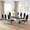 Silver Table & Silver Balck Chair, variant on 9-Piece Tempered Glass Dining Set, 94.49" Oversized Table with High-Back Oval PU Chairs and Curved Mirrored Stainless Steel Legs