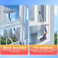 thumbnail image 4 of 47-Inch Window Squeegee with Extension Pole,New 4-in-1 Telescopic Window Cleaning Tool with Two-Stage Telescopic Pole, Window Cleaner Extension Pole (White,150cm/59in), 4 of 8