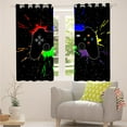 thumbnail image 2 of Game Controller Blackout Curtains for Kids Boys Teens Bedroom Colorful Video Game Gamer Gaming Gamepad Decor for Home Living Room Grommet Window Drapes 2 Panel Set, 52"x84", 2 of 5