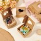 thumbnail image 5 of 30 cajas de regalo de papel kraft con forma de corazón, cajas plegables para galletas con temática de amor, cajas visibles para postres, jabones y otros artículos., 5 of 6