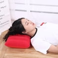 thumbnail image 2 of 2 Pcs 65x45cm PVC Flocking Inflatable Pillow Multifunctional Nap Pillow Waist Cushion for Outdoor Travel Camping (Red), 2 of 6