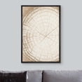 thumbnail image 4 of IDEA4WALL Framed Canvas Wall Art Minimal Brown White Forest Tree Wood Rings Retro Art Rustic Duotone Nature Wilderness Abstract Print Relax/Calm for Living Room, Bedroom, Office - Black 16"x24", 4 of 5