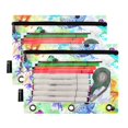 thumbnail image 2 of ALAZA 2 Pack Pencil Pouch Watercolor Frogs Pencil Case for 3 Ring Binder Clear Window Pencil Bag Organizers, 2 of 6