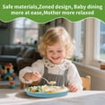 thumbnail image 4 of Askmuse Stainless Steel Baby Plate with Suction: Toddler Plate with Removable Silicone Sleeves, Food Grade Stainless Steel Kids Plate 220℃, Blue, Gray, 2 Pack, 4 of 6
