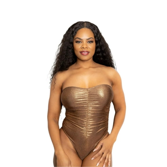 Azzul Swimwear Swimsuit SELENE Bralette UV/Chlorine Resist Size S Color Bronze