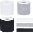 thumbnail image 6 of 3 Rolls 32.8 Yards Flat Replacement Polycotton Cords 3 Colors Flat Double Hollow Drawstring Rope with Plastic Spools for Garment Accessories Pants Sweater 12~15mm, 6 of 8