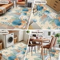 thumbnail image 5 of Teal Blue Coastal Area Rugs 2.7'x5', Small Throw Rugs for Kitchen Bedroom, Summer Beach Starfish Shell Coral Nautical Retro Indoor Outdoor Rug Non-Slip Low Pile Carpet Runner Reversible Floor Mats, 5 of 8