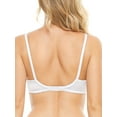 thumbnail image 5 of Deyllo Women's Sheer Mesh Sexy Lace Bra Non-Padding Underwire Support 1/2 Half Cup Unlined Demi See Through Bra, White 38C, 5 of 7