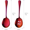 thumbnail image 2 of Meisha Serving Spoons Set, 3 Serving Spoons and 3 Slotted Serving Spoons, Orange Red Stainless Steel Serving Utensils for Buffet Can Banquet Cooking Kitchen - Mirror Polished, 2 of 8