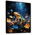 thumbnail image 2 of Designart "Orange Frog In Glassy Aura I" Frogs & Toads Floater Framed Canvas Prints, 2 of 5