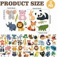 thumbnail image 2 of 12 Sheets Cute Animals Window Sticker Zoo Monkey Panda Koala Rub on Transfer Stickers Home Decor Stickers for Christmas Day School Classroom Nursery Dresser Glass Porcelain 5.5x5.5" Multi-color, 2 of 7