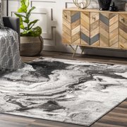 nuLOOM Remona Modern Abstract Area Rug, 4' x 6', Remona Grey