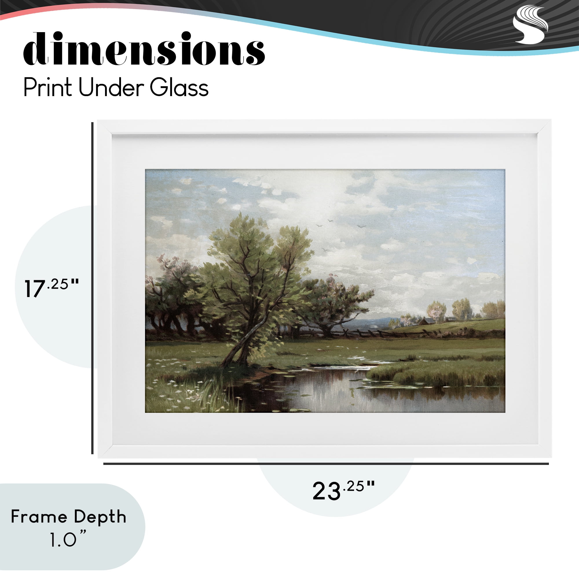 Stupell Industries Ecstatic Spring Landscape White Framed Print Under Glass, design by Lula Bijoux & co.