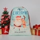 thumbnail image 3 of Sacos navideños rojos de gran tamaño, 50x70 cm, bolsas de lona, saco de Papá Noel para bolsas navideñas, 3 of 4