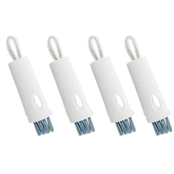 4 piezas Mini cepillo de limpieza para tapa de taza 3 en 1 Cepillo limpiador de botellas con forma de zanahoria Limpiador de botellas de agua multiusos Ayuda de limpieza portátil para