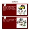 thumbnail image 2 of Roof Rack Wear-resistant Reusable Bungee Luggage Net Detachable Mesh Pocket Accessories Decoration Strong Tensile Resistance Red, 2 of 8