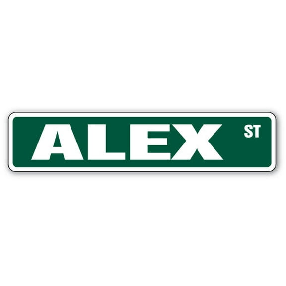 ALEX Street Sign Childrens Name Room Sign | Indoor/Outdoor |  18" Wide