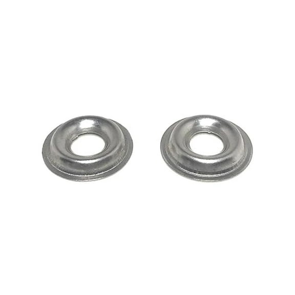 #10 Stainless Steel Washers - 316 Marine Grade - Flanged Finishing Cup Countersunk - 100 Pieces - QC Inspected, Resealable Bag