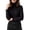 #Black, variant on Women's Turtleneck Ribbed Slim Fit Long Sleeve Solid Knit Sweater Top,Free Size,Women's Plus Size