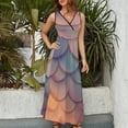 thumbnail image 3 of Mermaid Fish Scales Art Sleeveless Dress Women's Summer Suit Dresses for Women 2025 Luxury Party Dress, 3 of 6