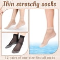 thumbnail image 4 of 30 Pairs Sheer Socks Women, Nylon Socks for Women Sheer Ankle Sock Women Ankle Stockings Silk Sock w/Reinforced Bottom and Toe, 4 of 8