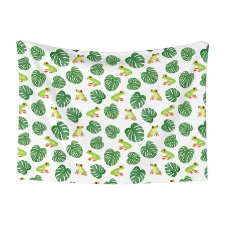 Yiaed Frogs And Tropical Leaves Print Dog Blankets-Cat Blanket Washable for Couch Protection Puppy Blanket Soft Plush Reversible Throw Furniture Protector-Medium